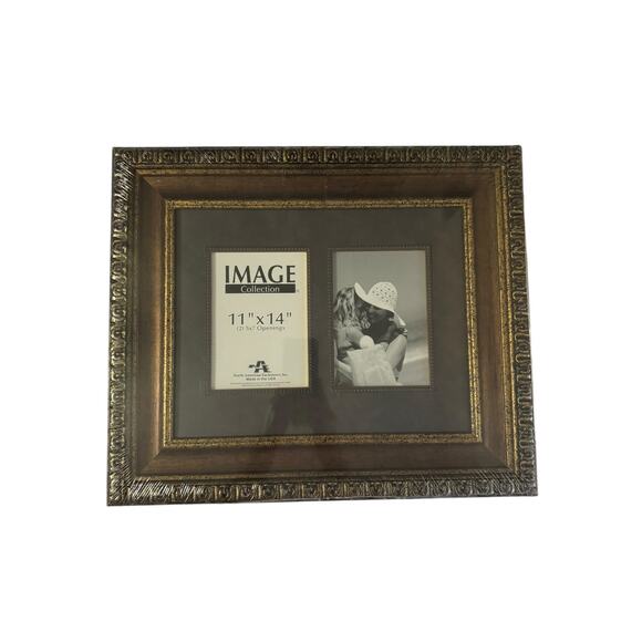 Image Collection 2006 Antiqued Picture Frame Double 5x7 Openings New Sealed - Picture 1 of 2